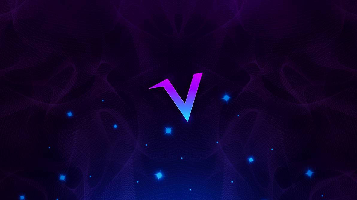 Pink And Blue Letter V Background