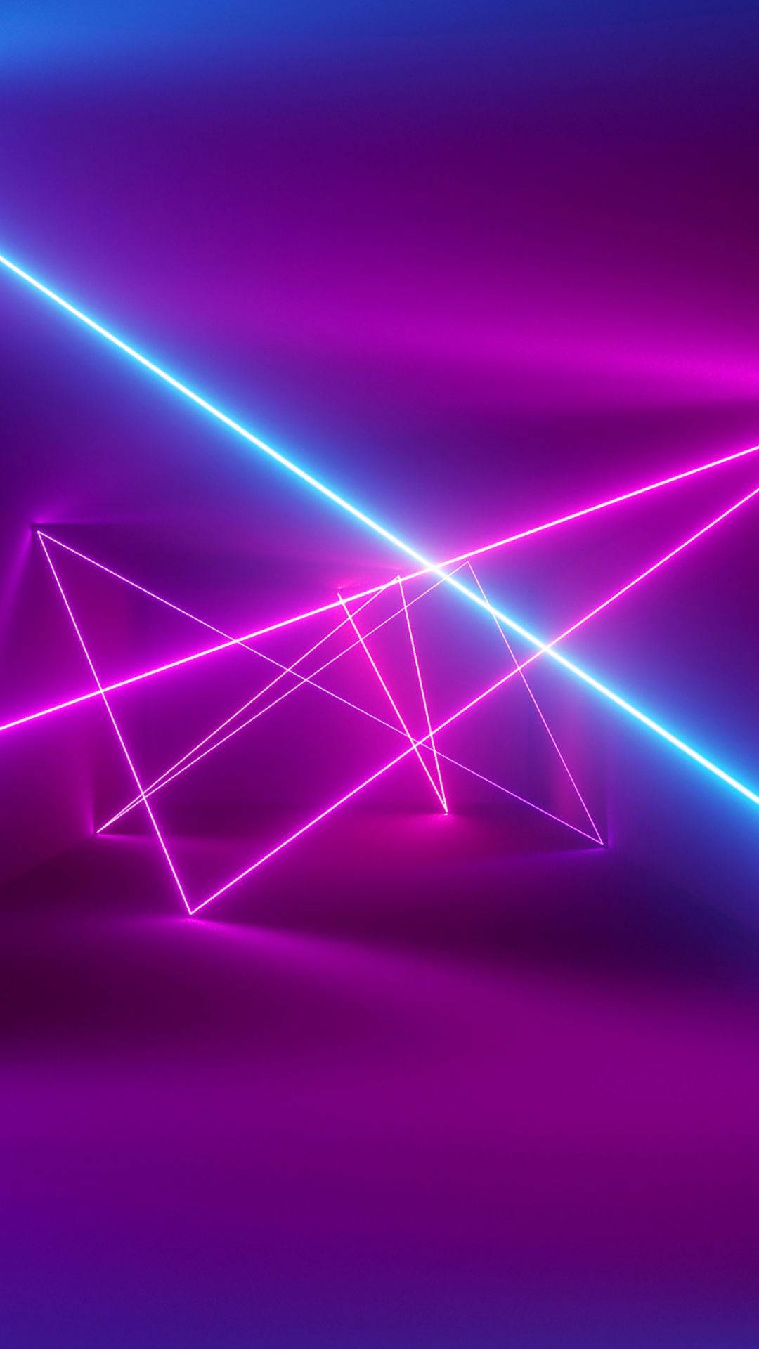 Pink And Blue Neon Lines Background