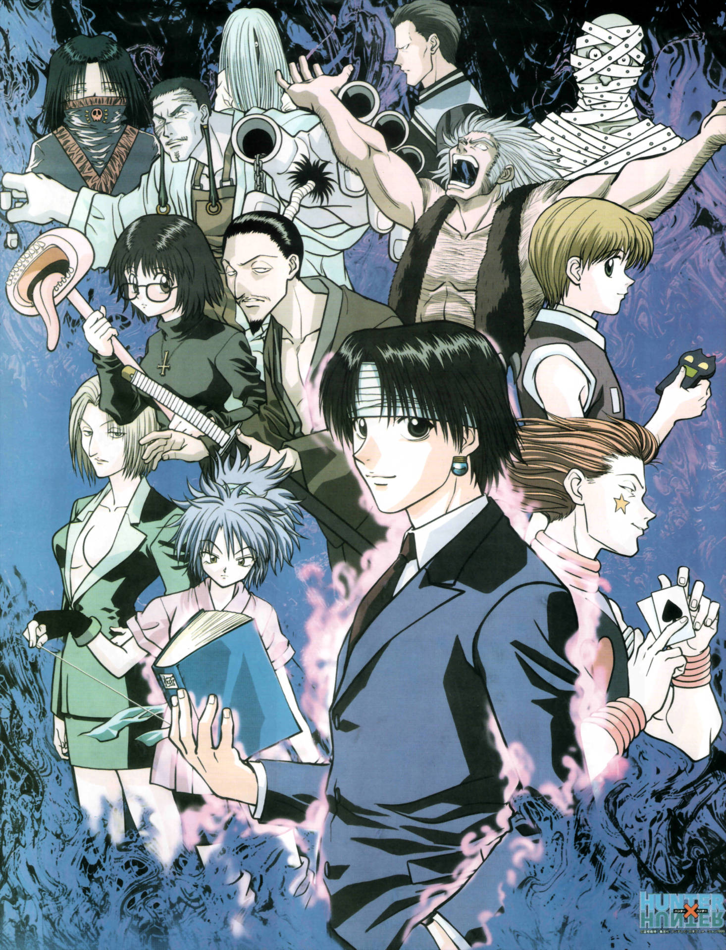 Pink And Blue Phantom Troupe Background