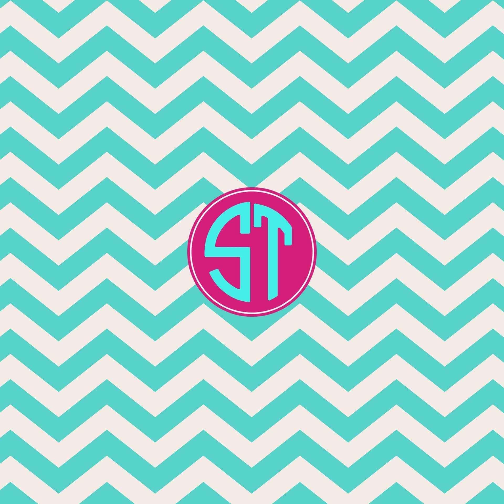 Pink And Blue St Monogram Desktop Background