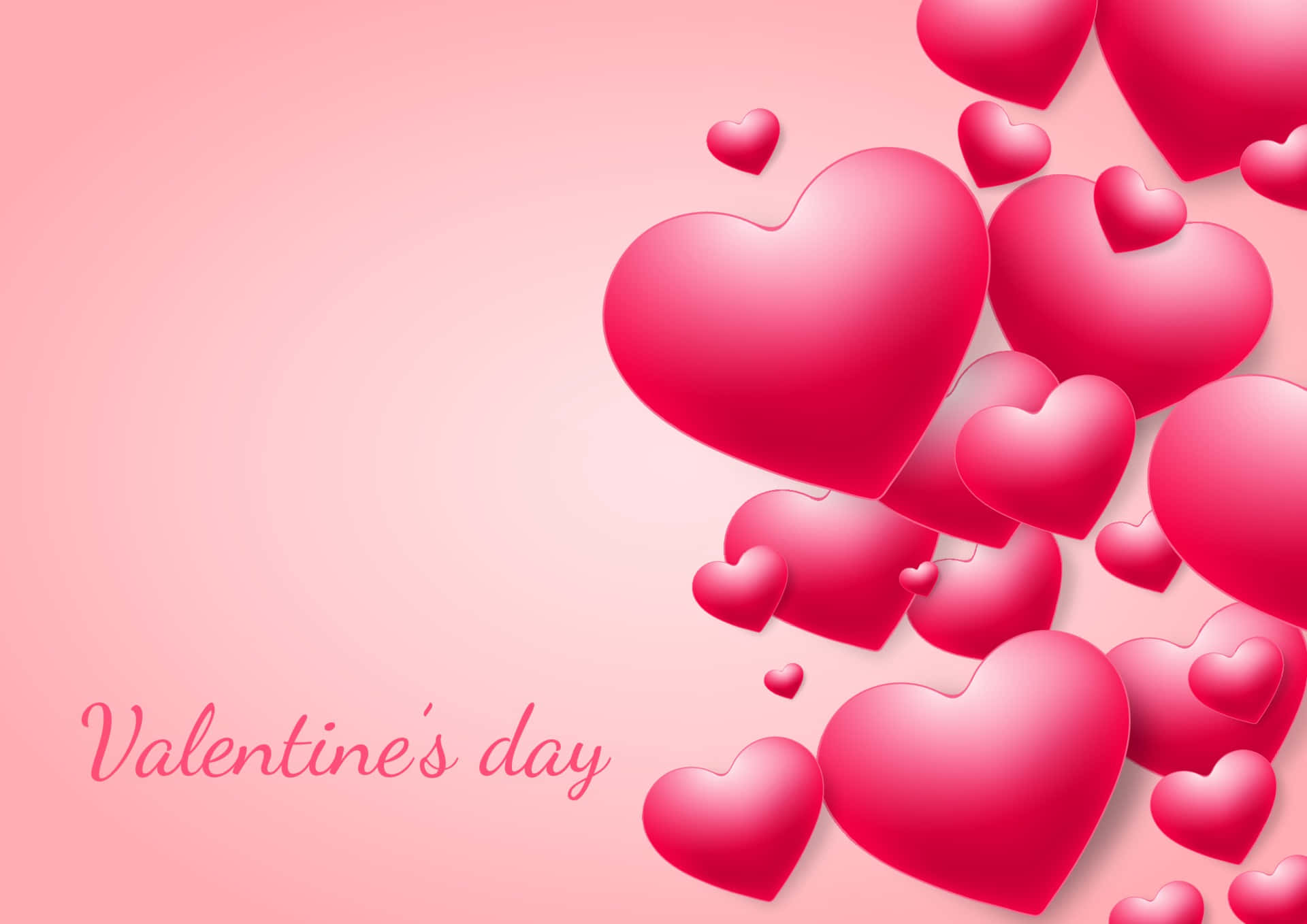 Pink And Cute Happy Valentine Day Background