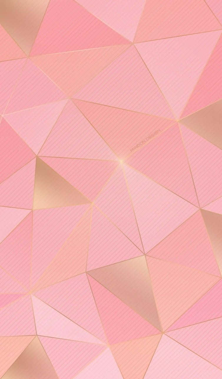 Pink And Gold Geometric Background Background