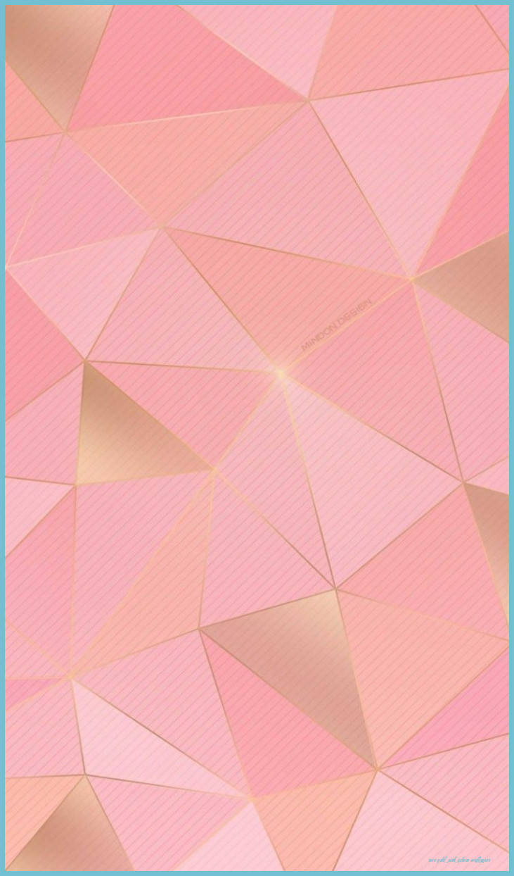 Pink And Gold Geometric Pattern Background