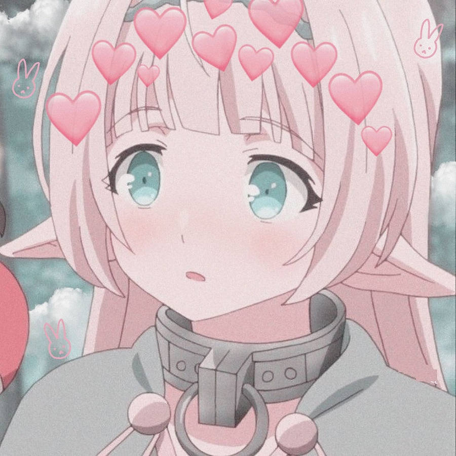 Pink And Gray Anime Girl Instagram Pfp Background