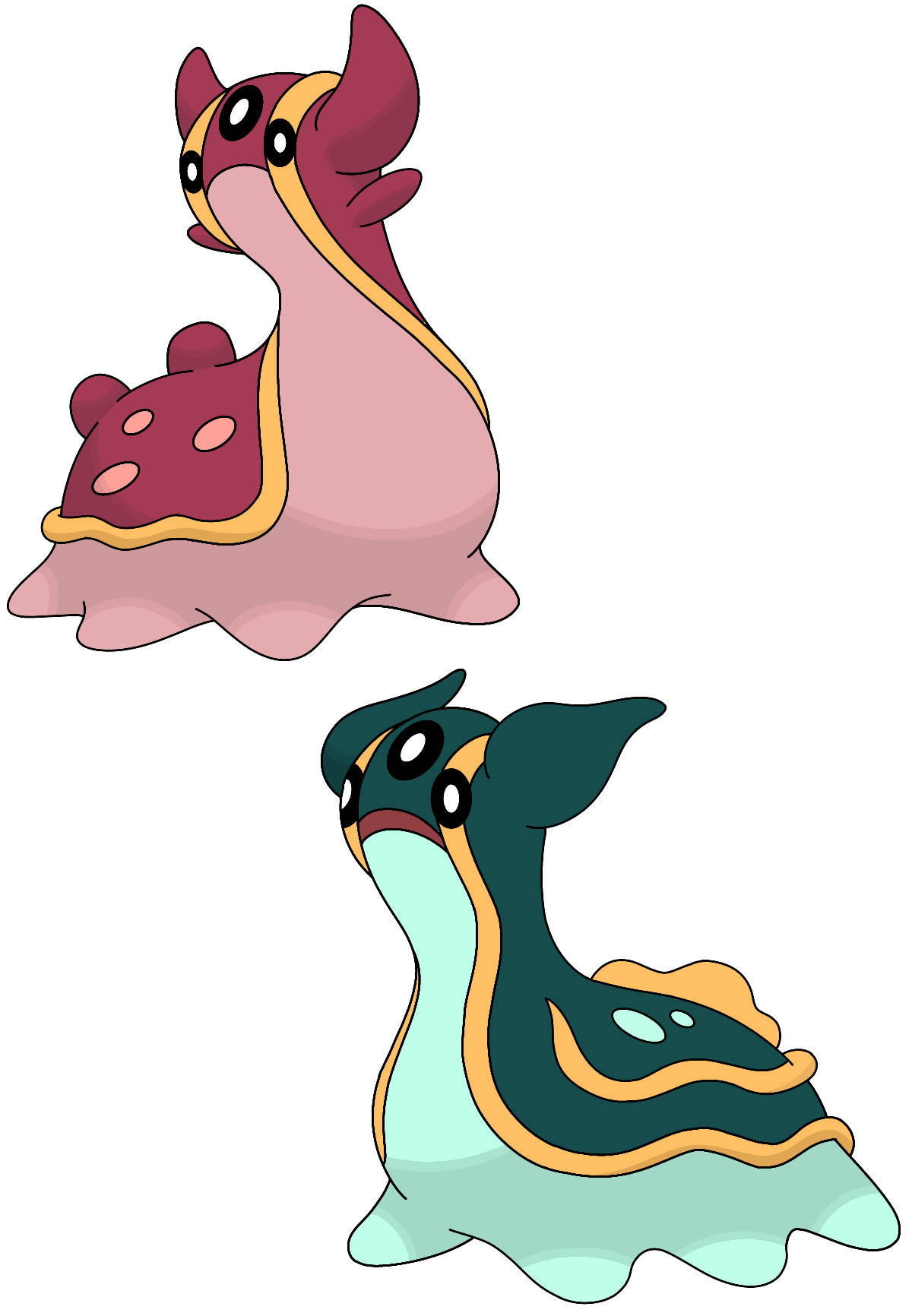 Pink And Green Gastrodon Background