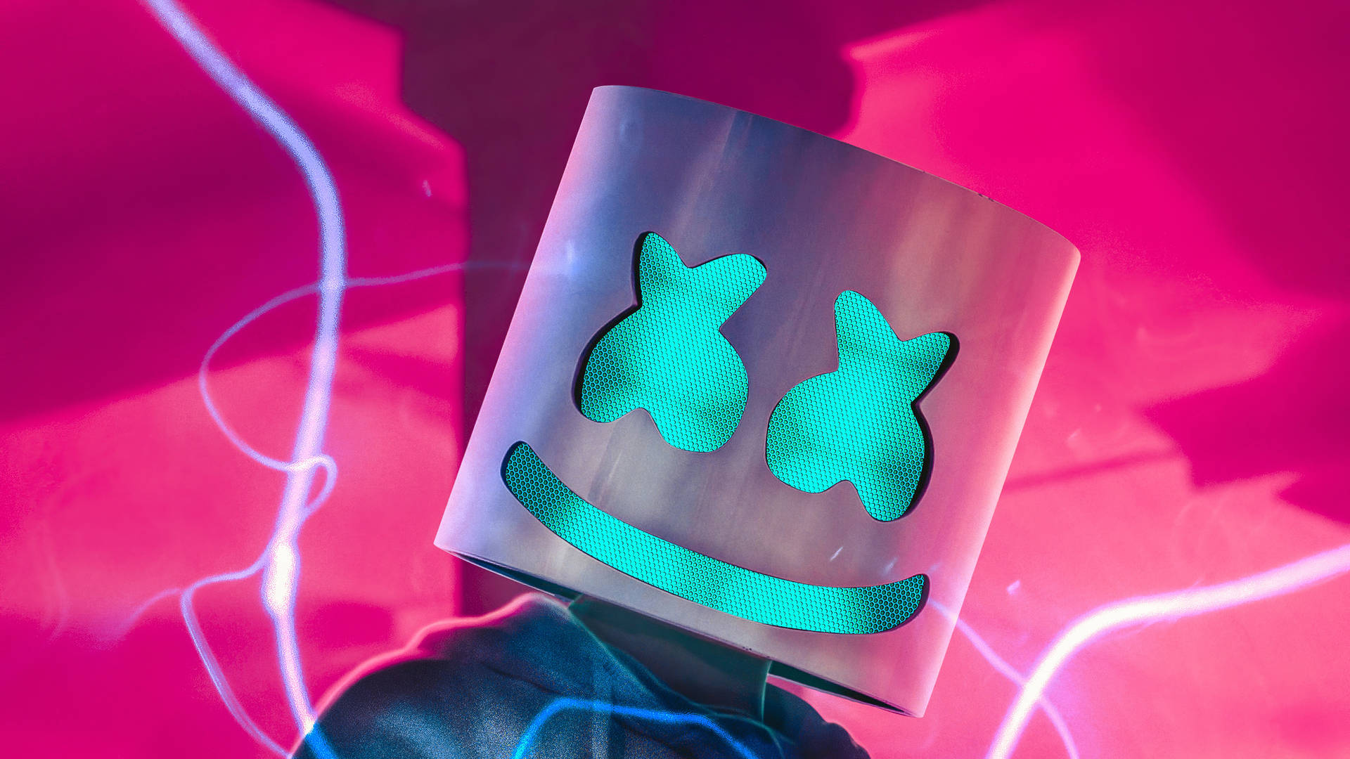 Pink And Green Marshmello 4k