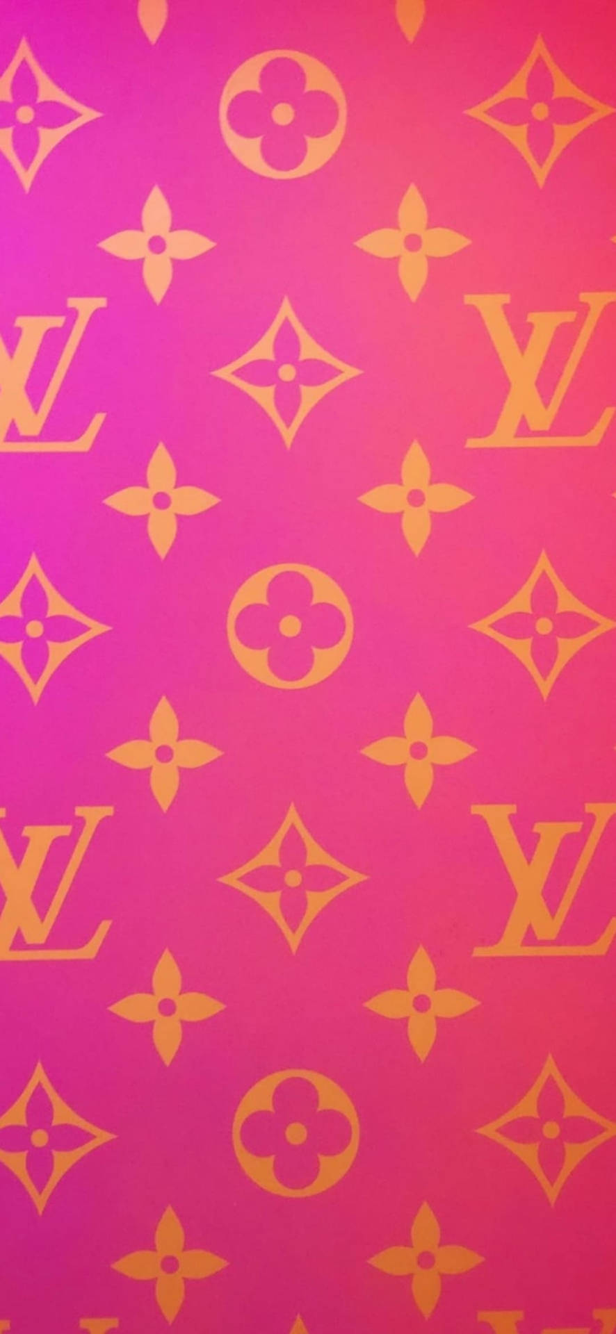 Pink And Orange Louis Vuitton Phone Background