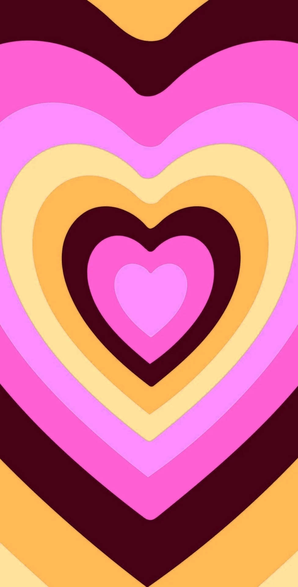 Pink And Orange Wildflower Heart Background