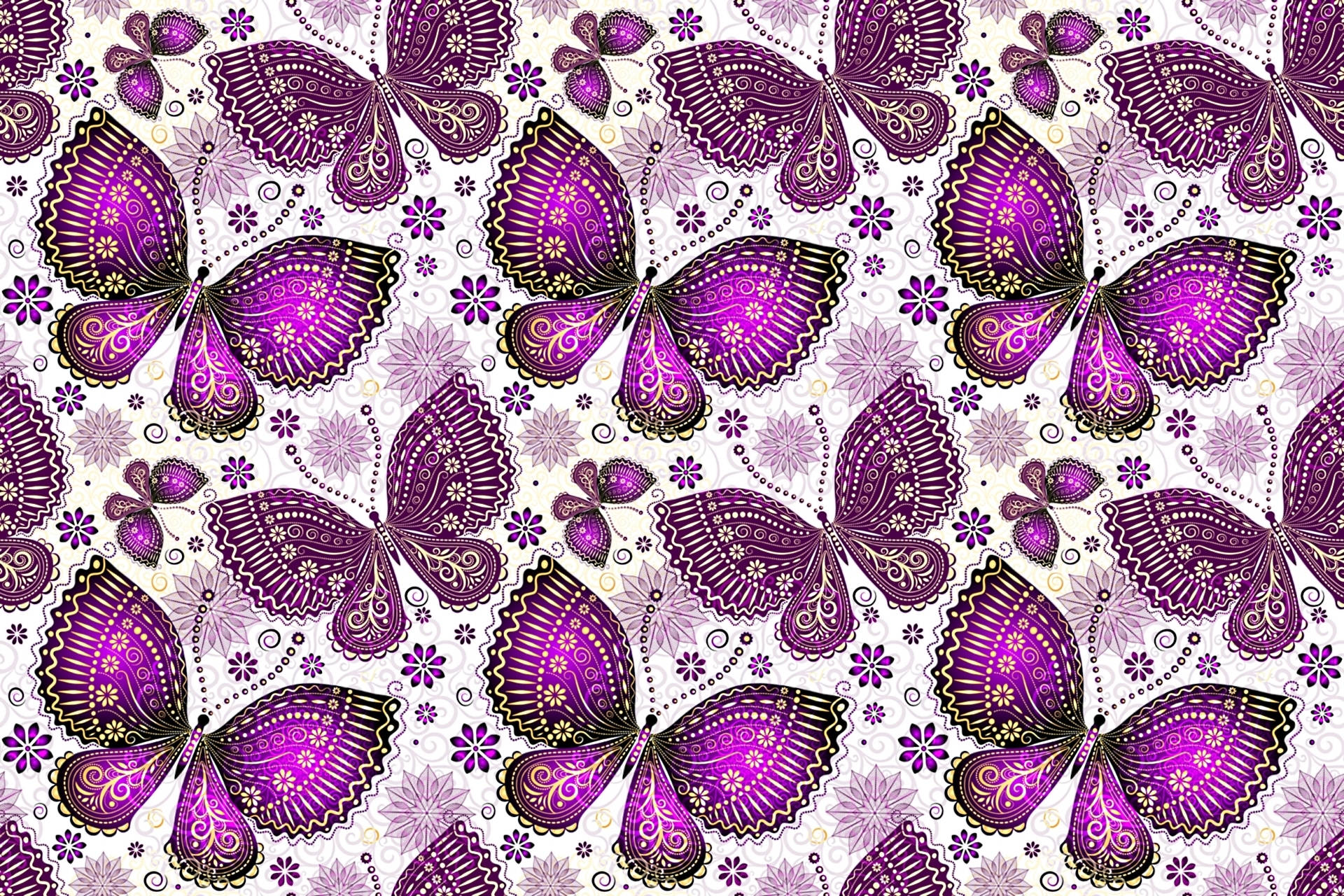 Pink And Purple Butterfly Pattern