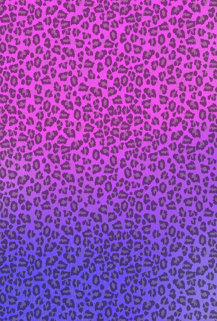 Pink And Purple Cute Cheetah Print Pattern Background