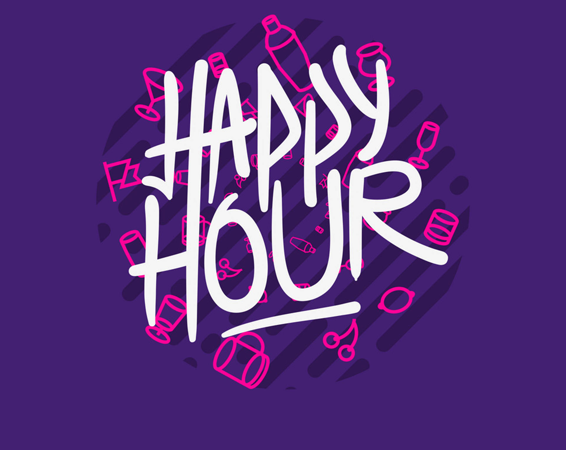 Pink And Purple Happy Hour Background