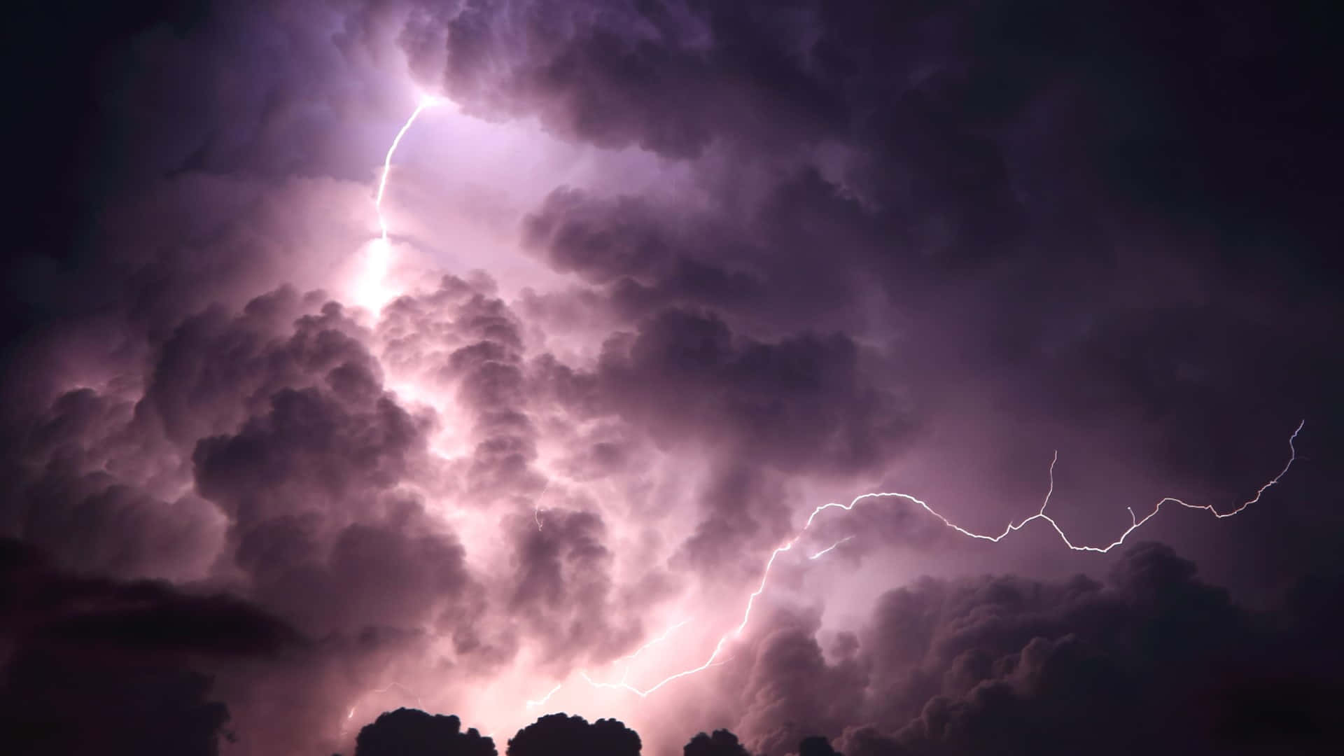 Pink And Purple Lightning Background