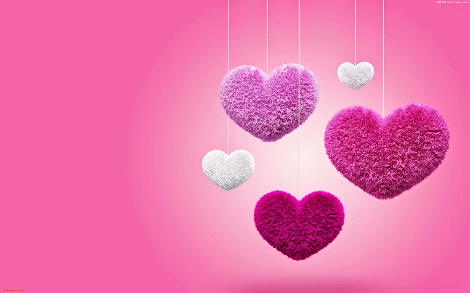 Pink And Purple Minimalist Cute Valentines Hearts