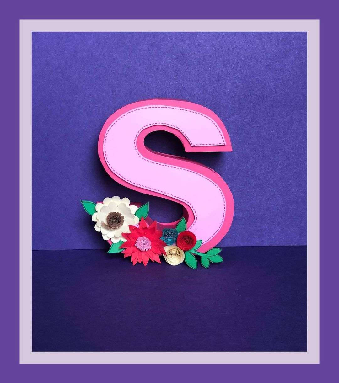 Pink And Purple S Alphabet Background