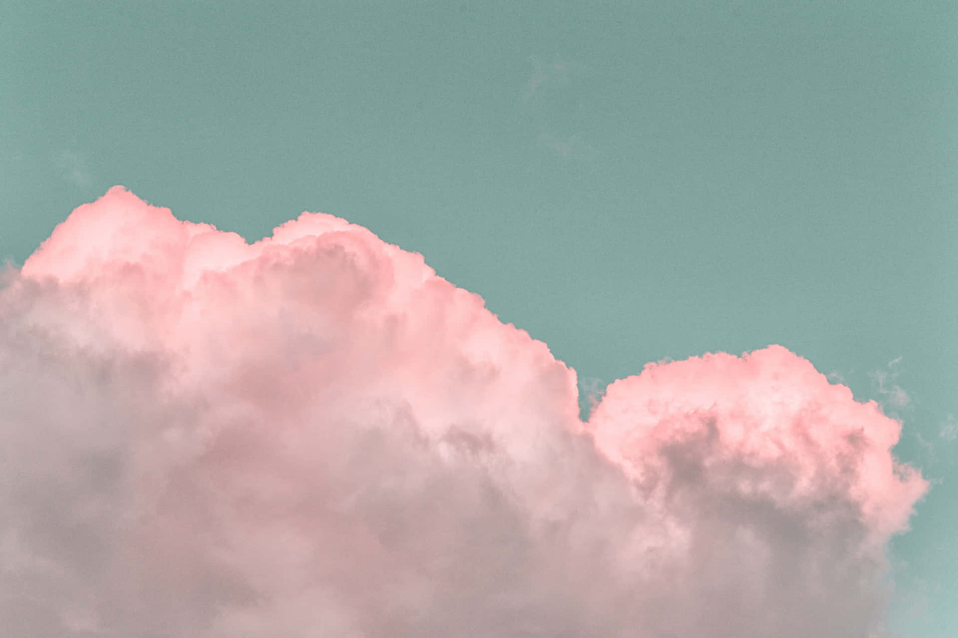 Pink And Teal Cloud- Wallpaper Background