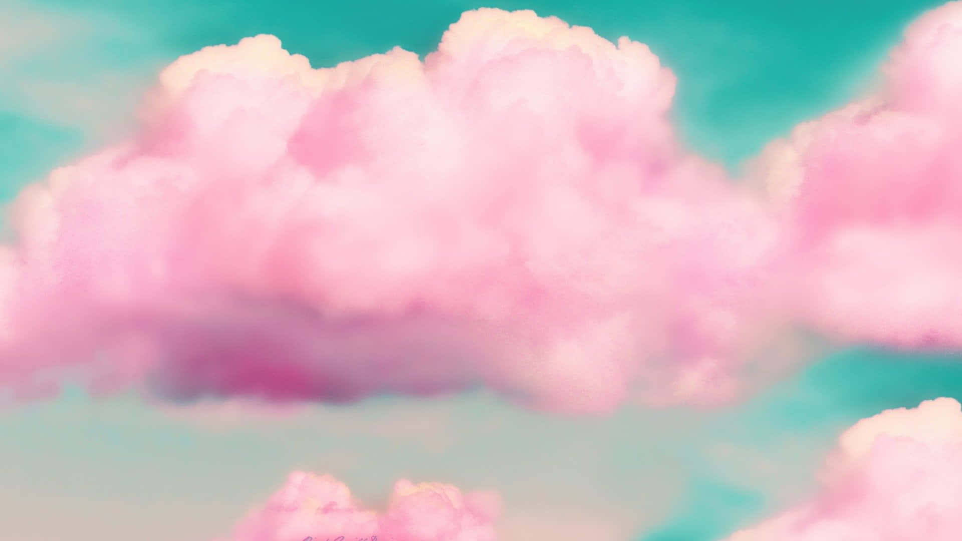 Pink And Teal Sky - Wallpaper Background