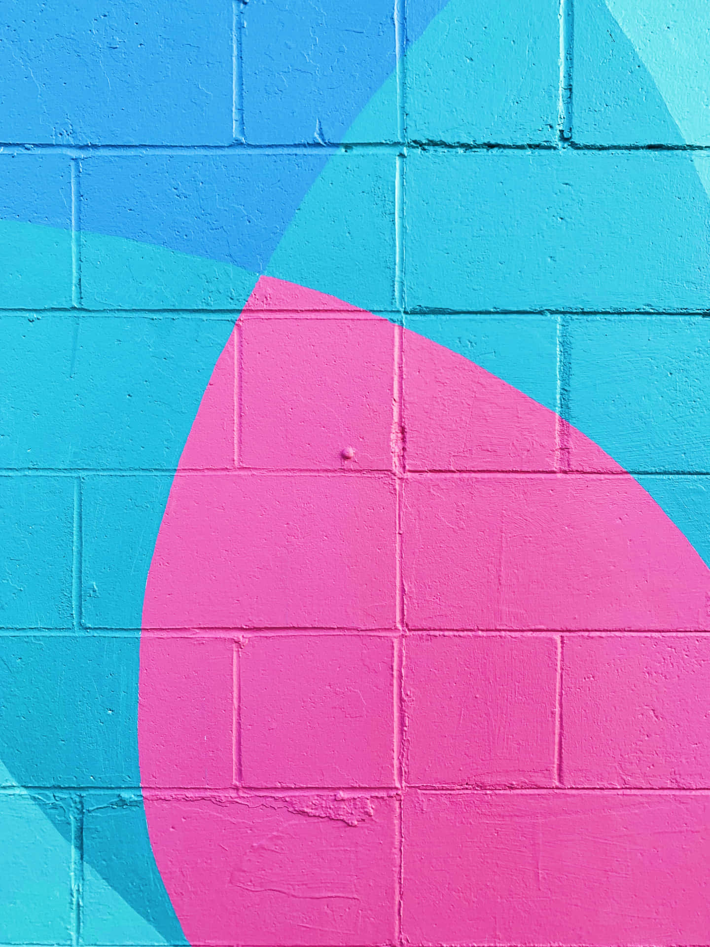 Pink And Teal Wall- Wallpaper Background