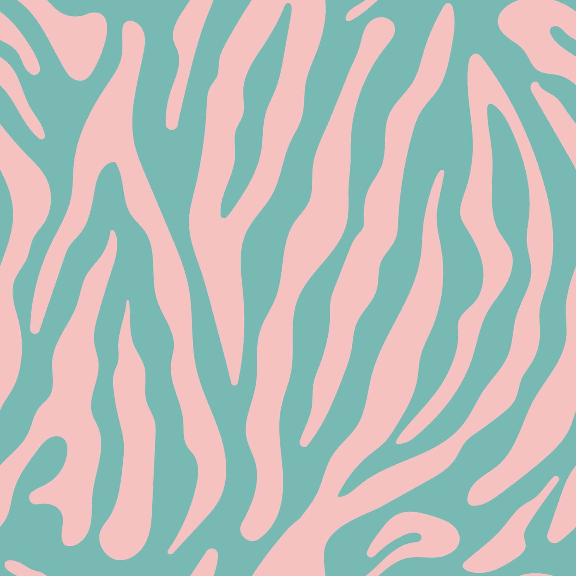 Pink And Torquise Print Pattern Zebra