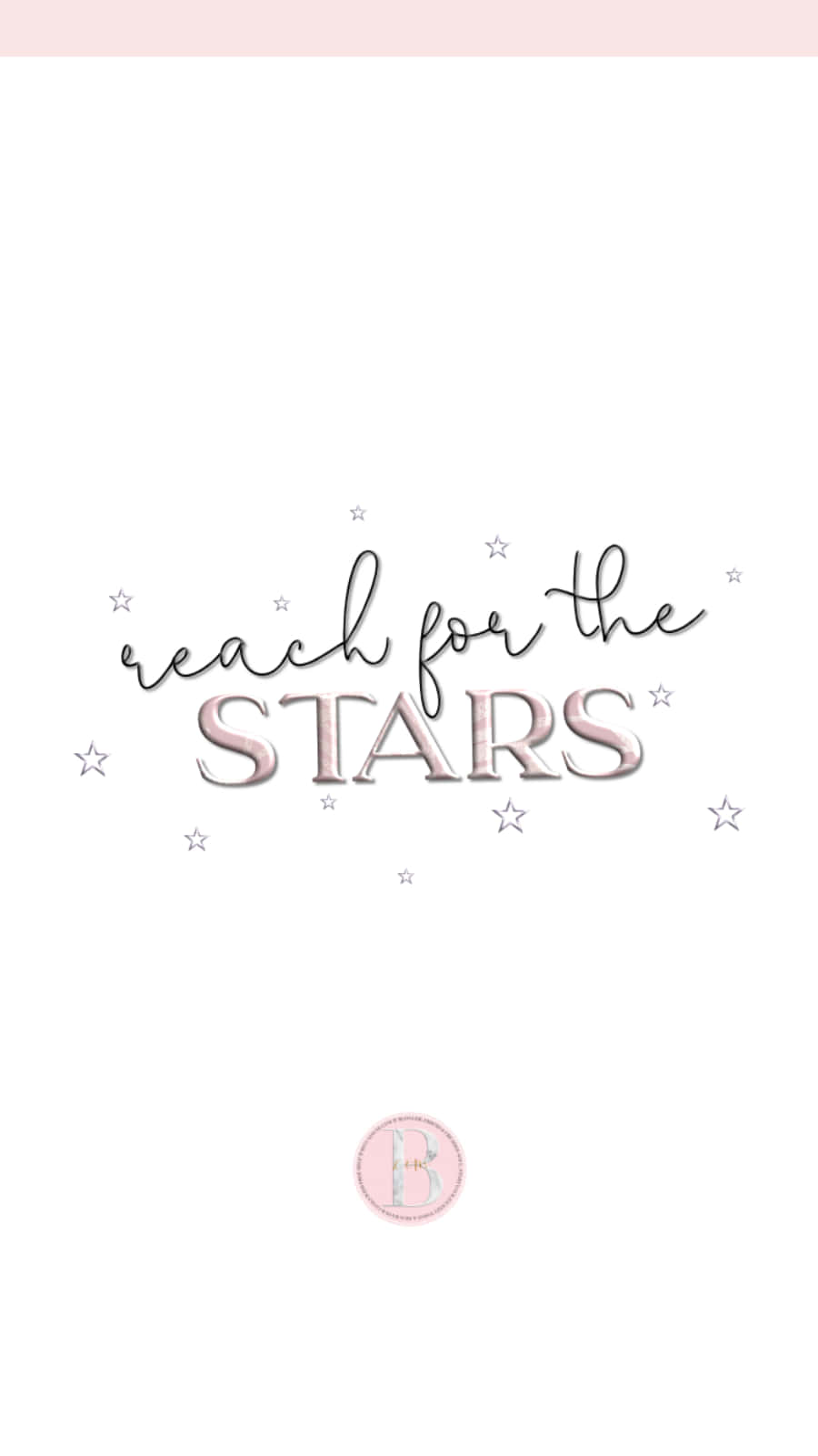 Pink And White Aesthetic Reach For The Stars Background