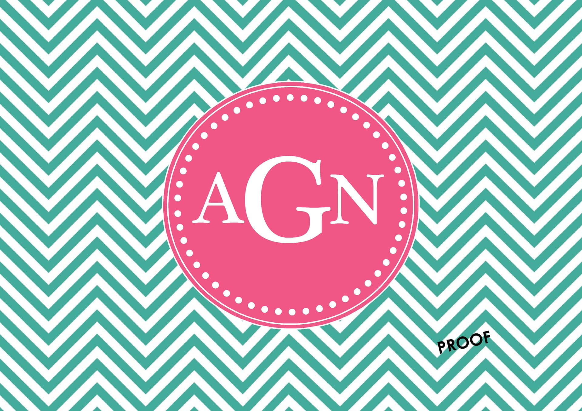 Pink And White Agn Monogram Desktop Background