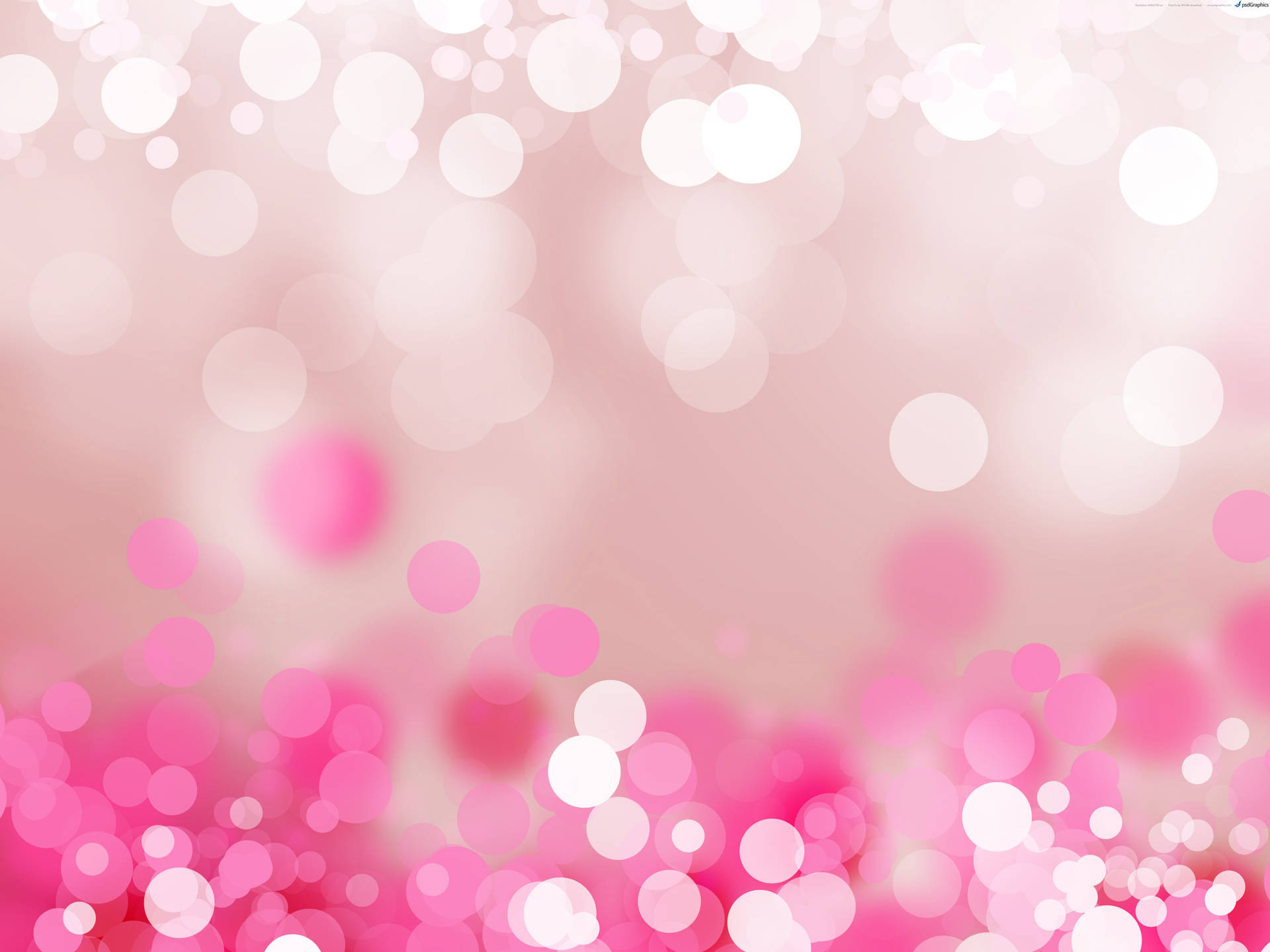 Pink And White Blurred Lights Background