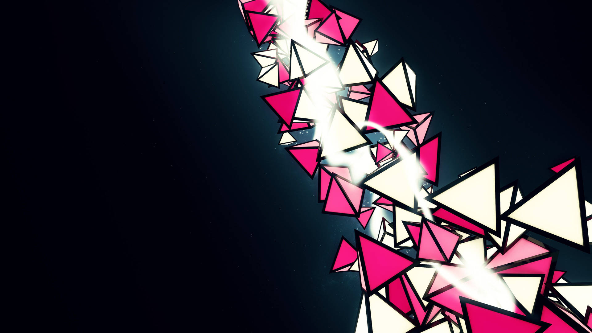 Pink And White Geometric Shapes