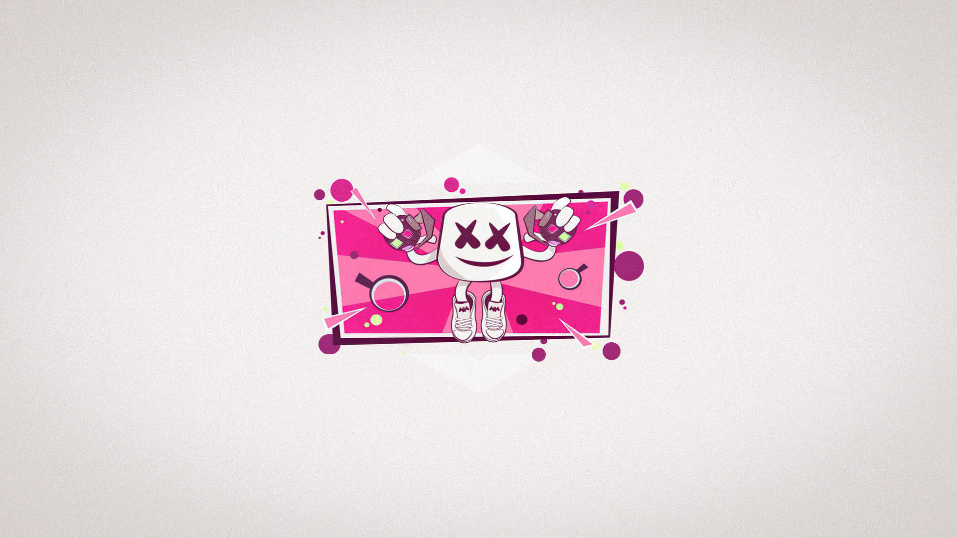 Pink And White Marshmello 4k Background