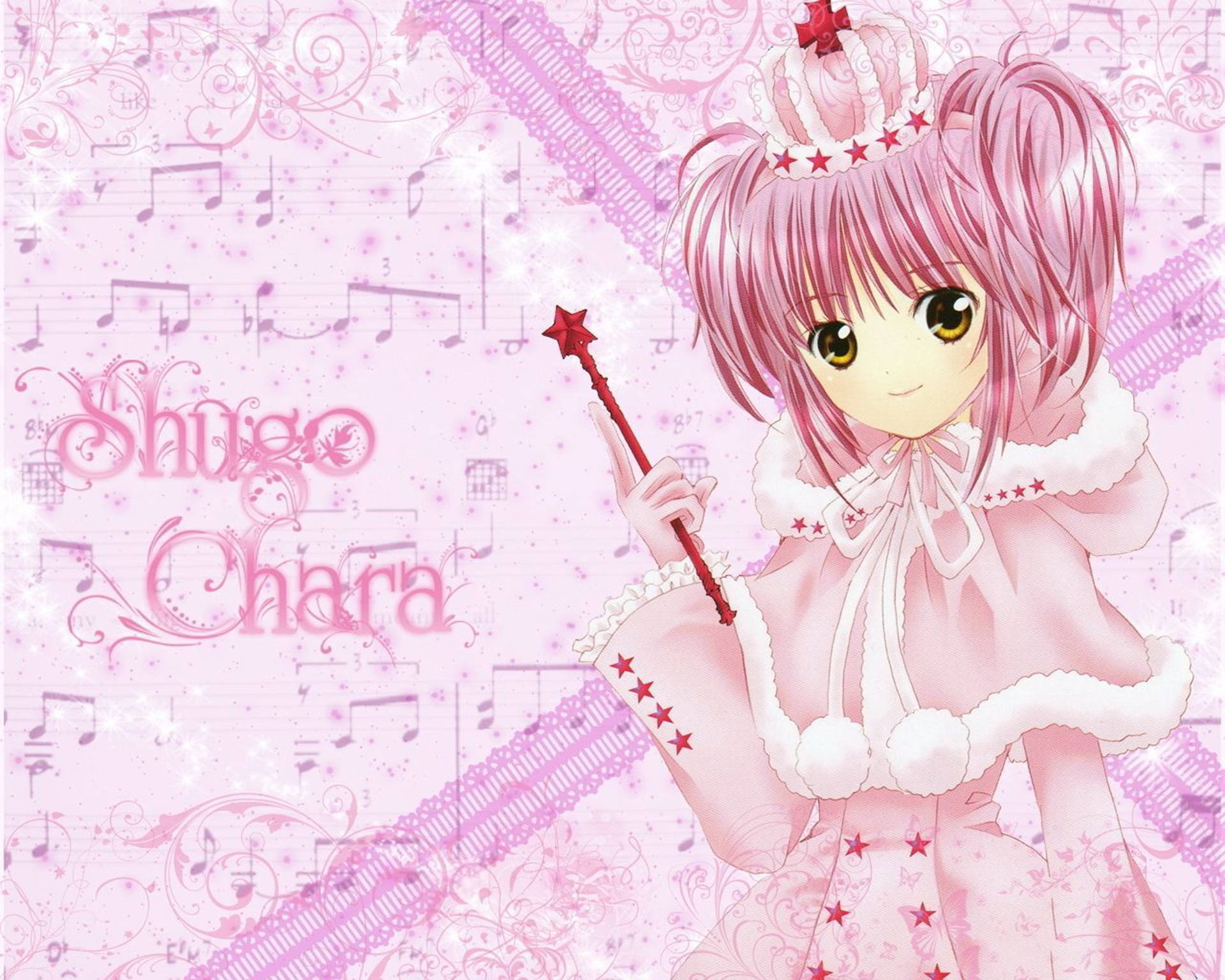 Pink Anime Aesthetic Amu Hinamori Background