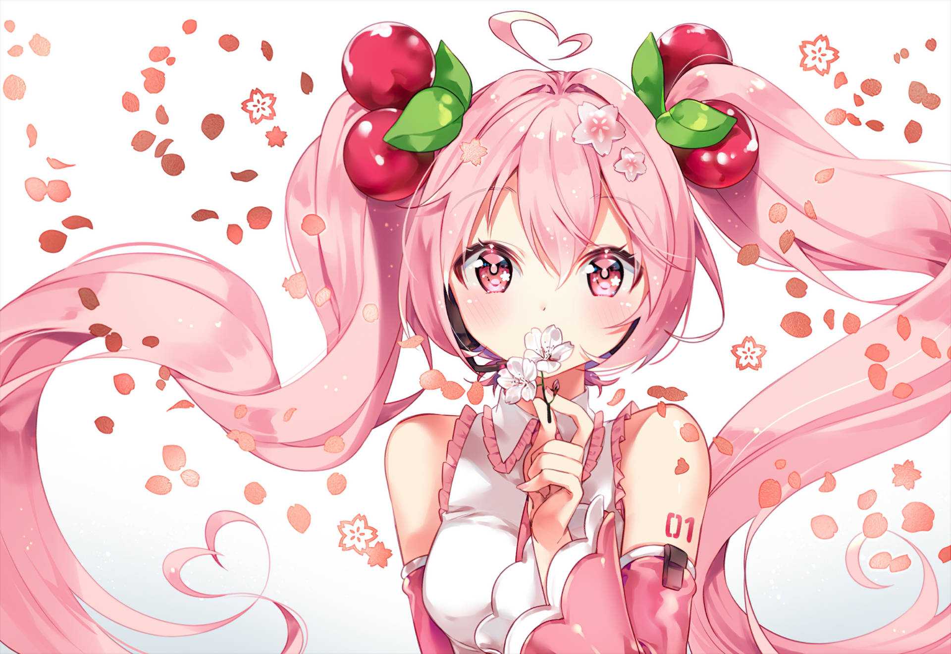 Pink Anime Aesthetic Cherry Miku