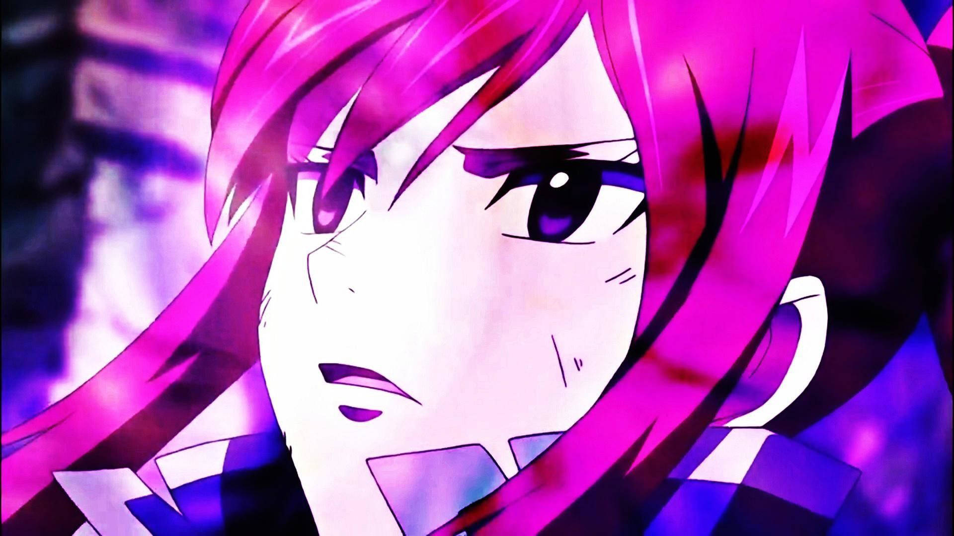 Pink Anime Aesthetic Erza Scarlet Background