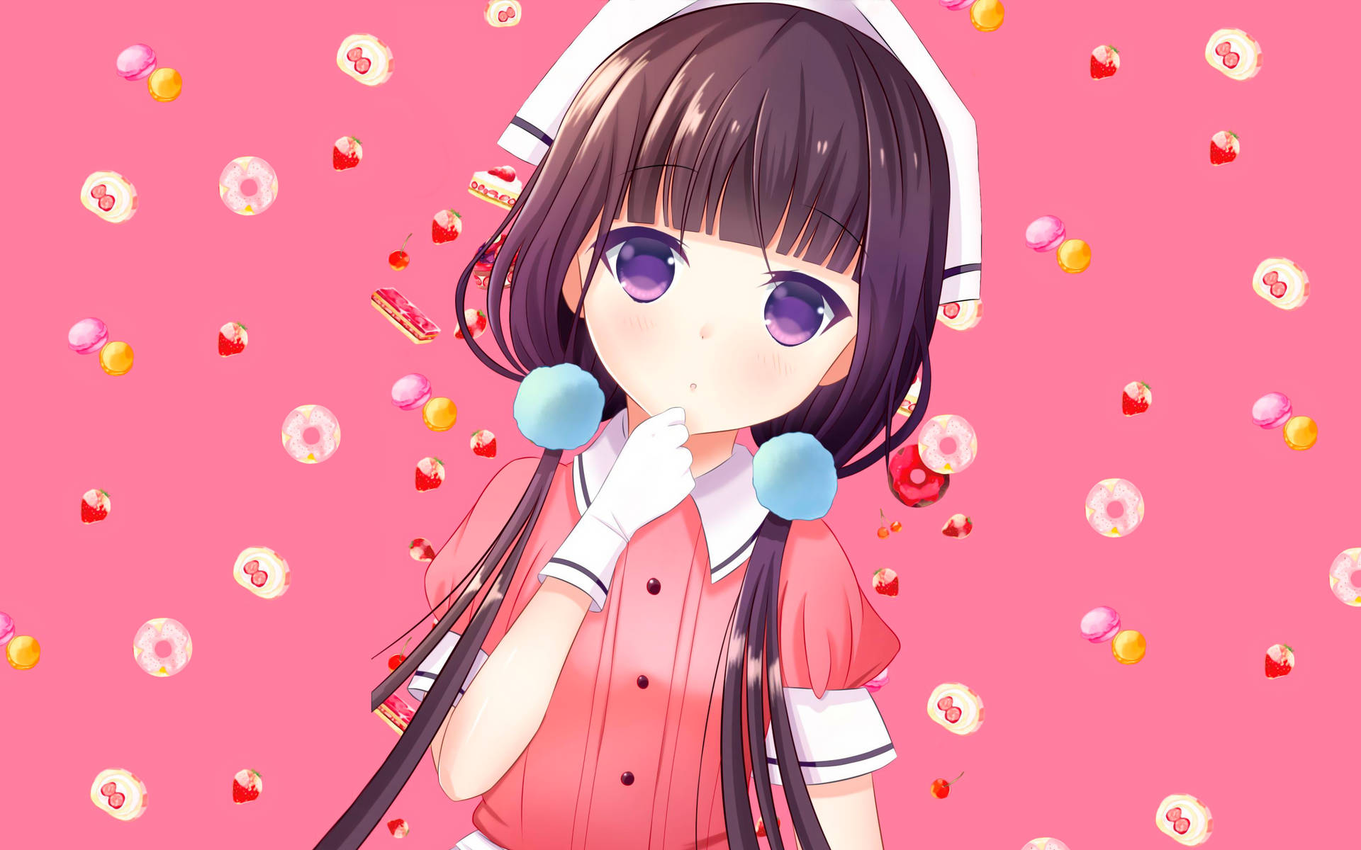 Pink Anime Aesthetic Maika Background