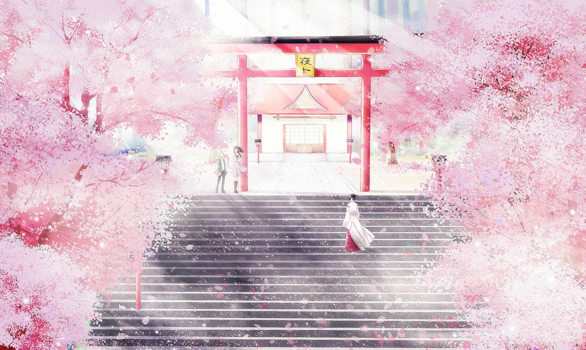 Pink Anime Aesthetic Noragami Temple