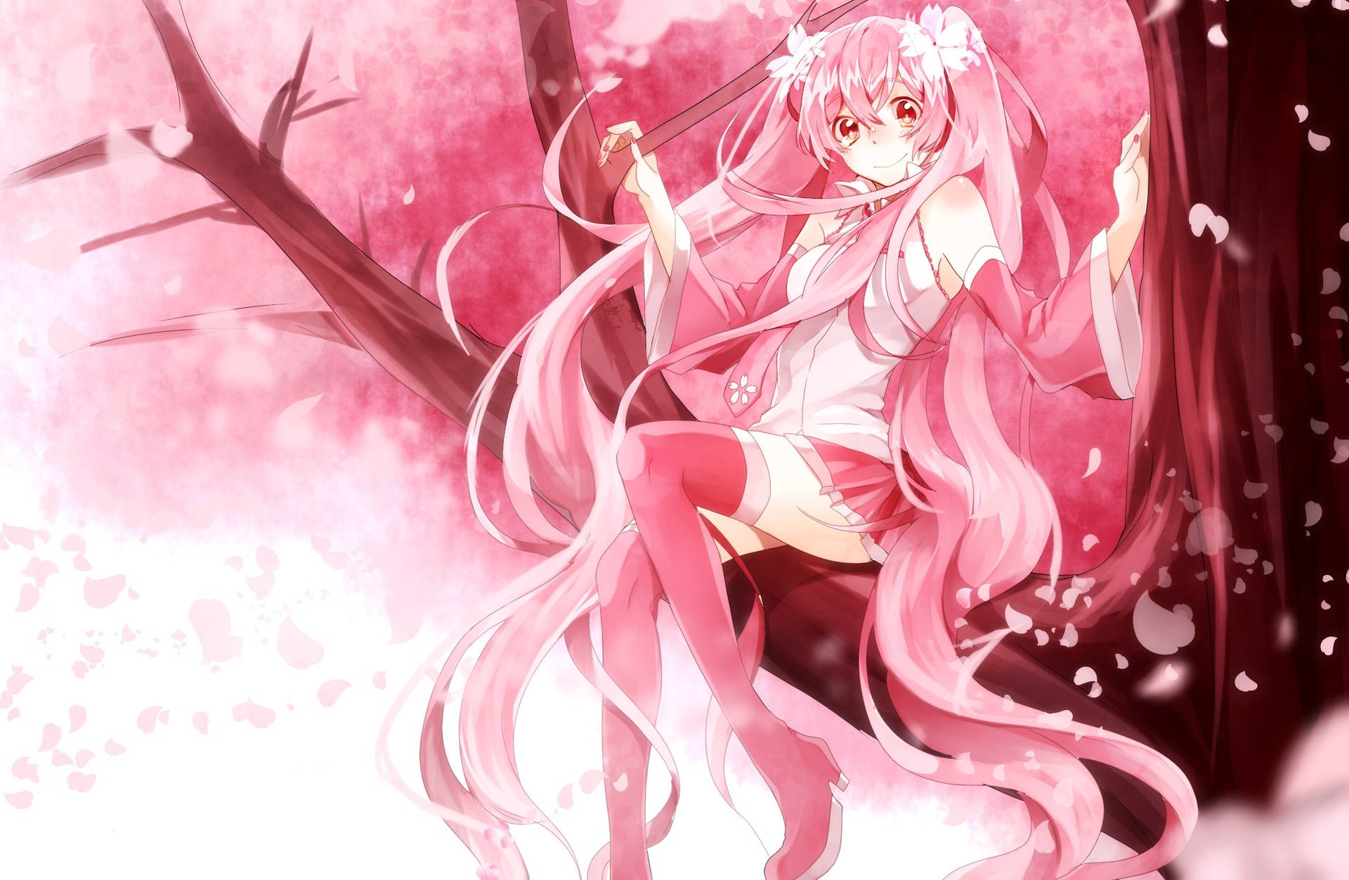 Pink Anime Aesthetic Sakura