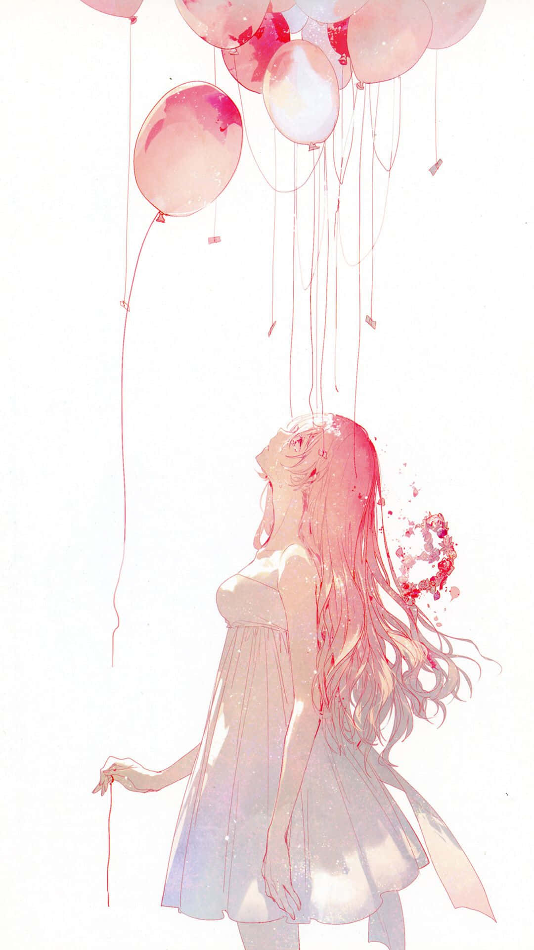 Pink Anime Balloon Girly Tumblr Background