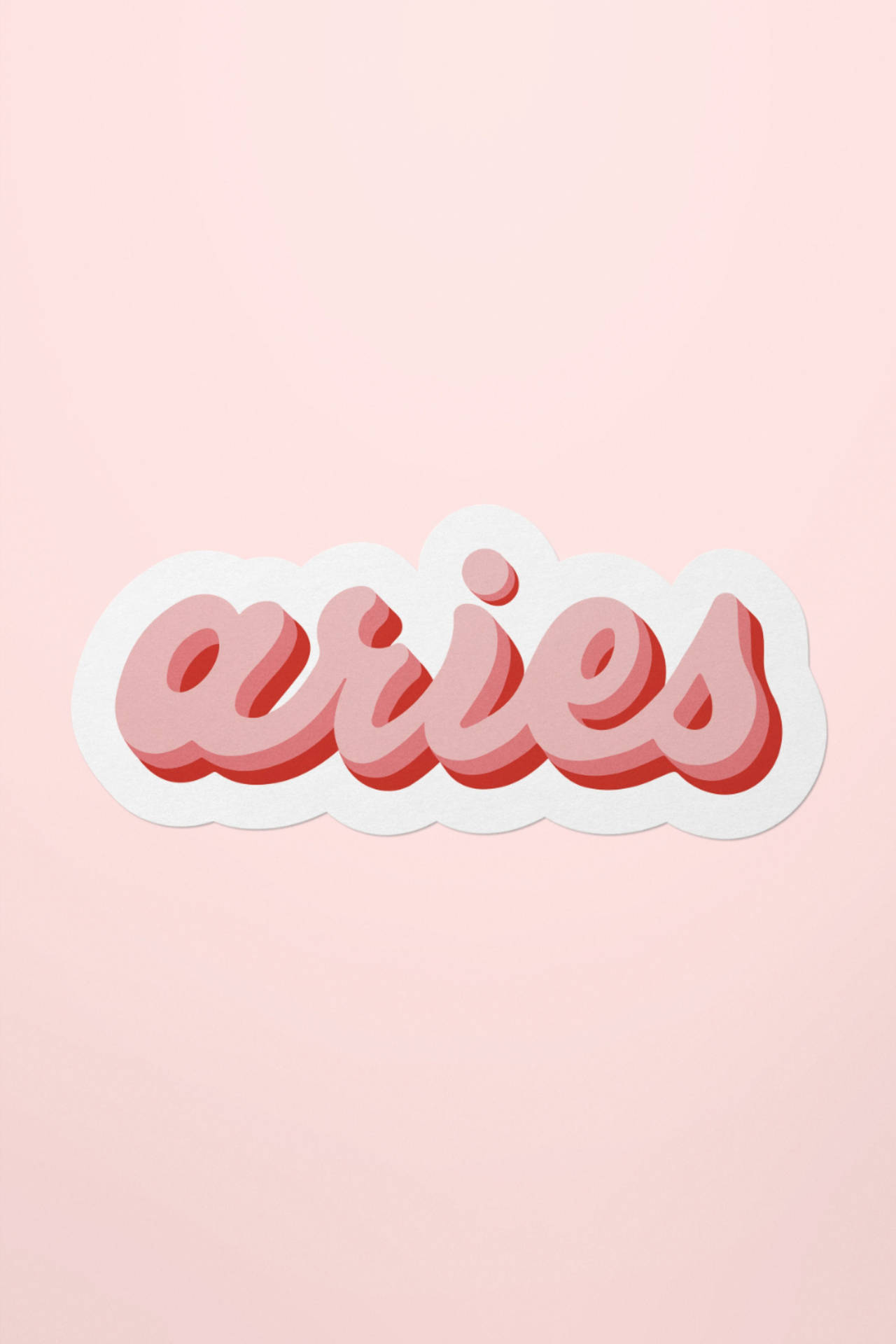 Pink Aries Aesthetic Typography Background