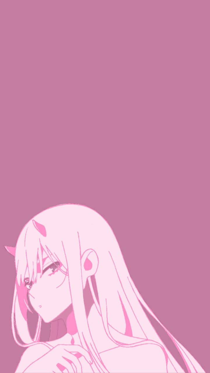 Pink Art Zero Two Phone Background