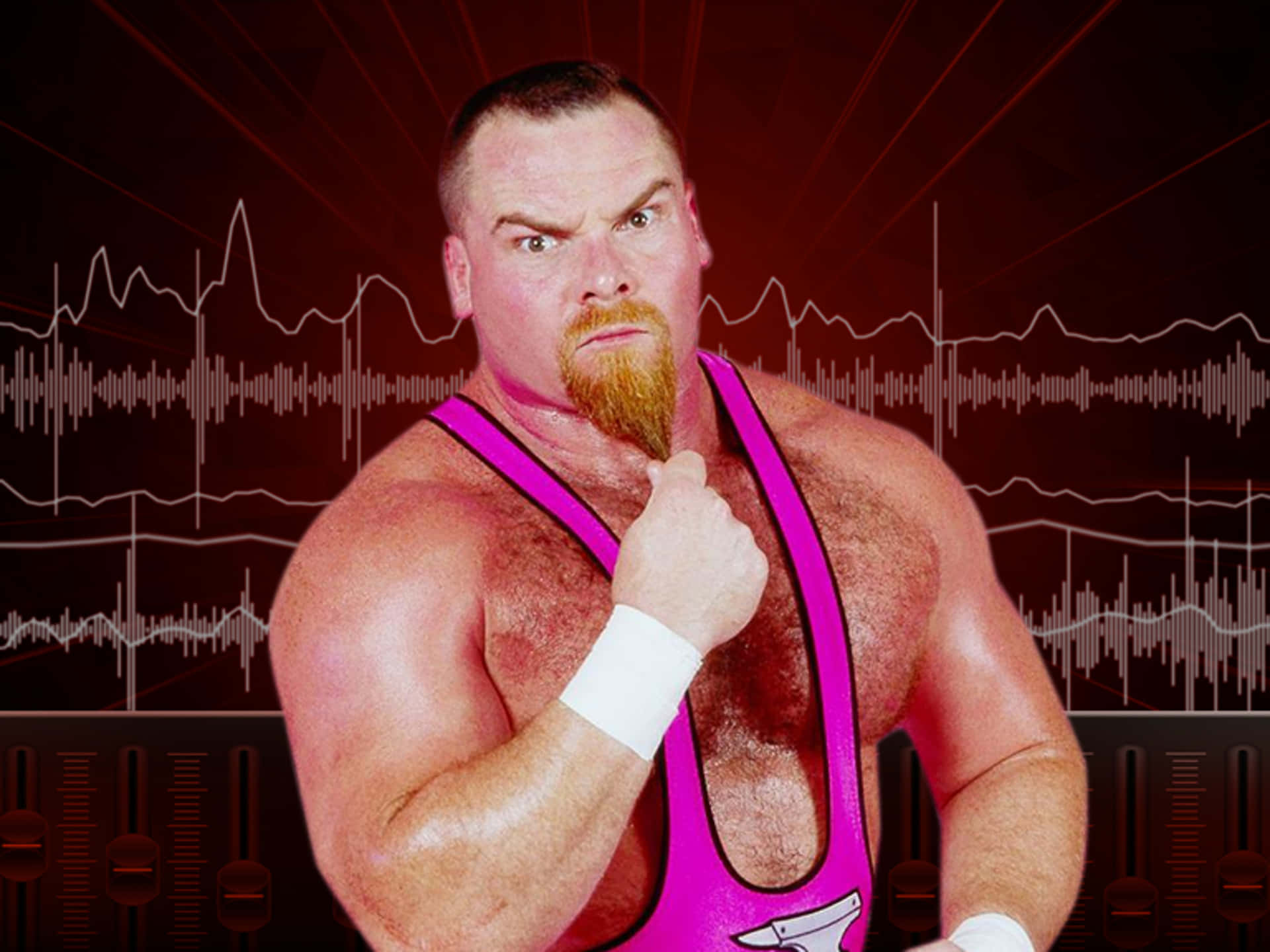 Pink Attire Jim Neidhart Background