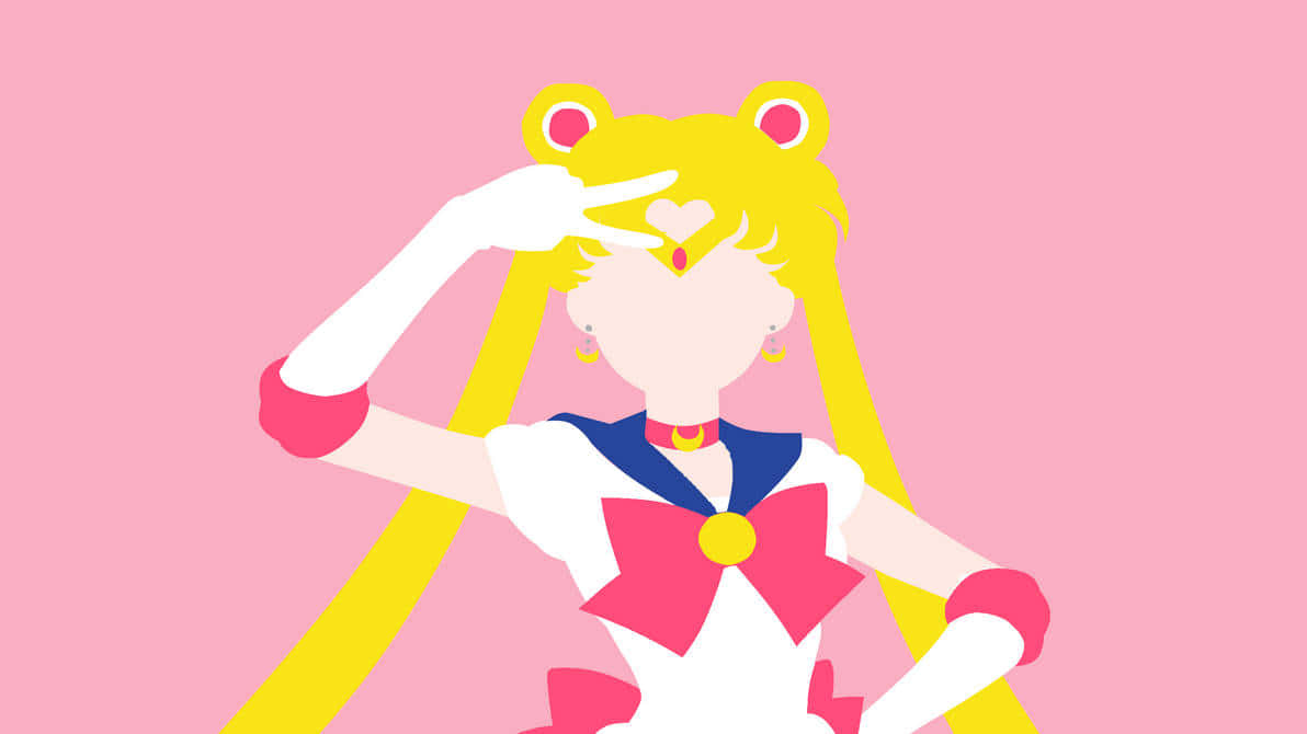 Pink Background Sailor Moon Salute Background
