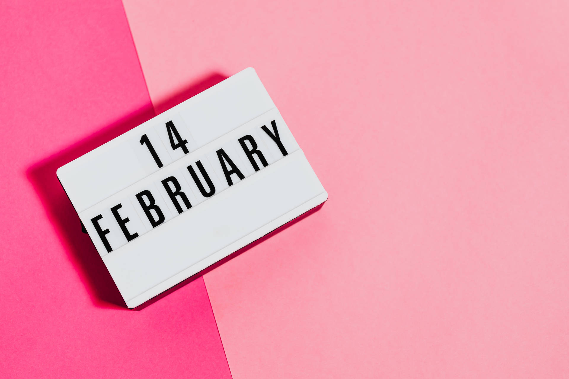 Pink Background With February Date Background