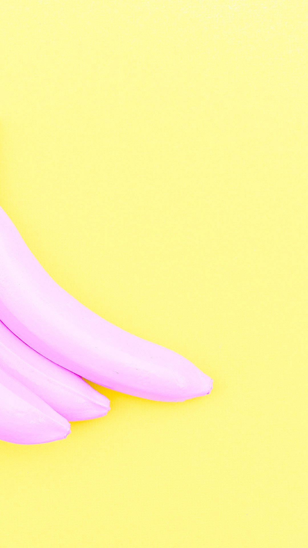 Pink Banana Pastel Yellow Aesthetic Background