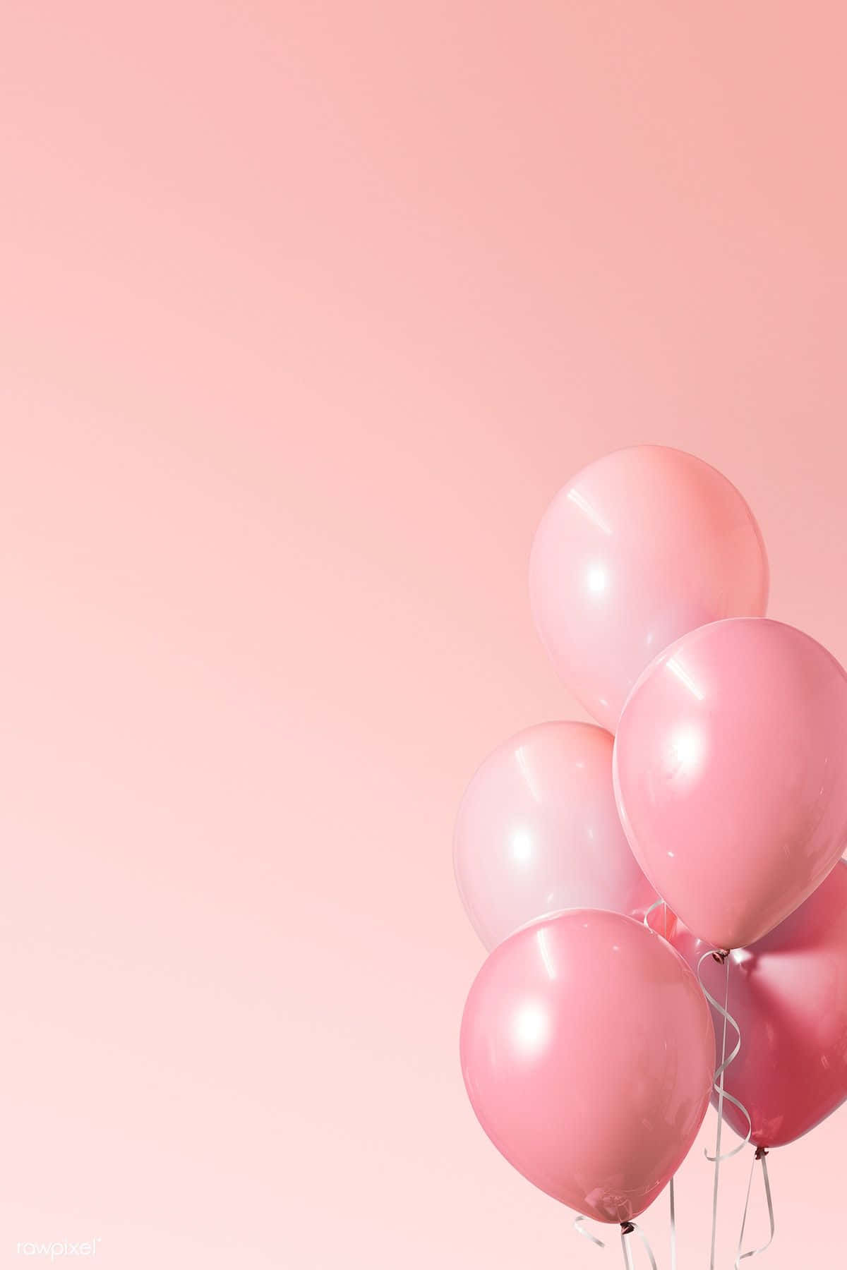 Pink Birthday Balloons Background