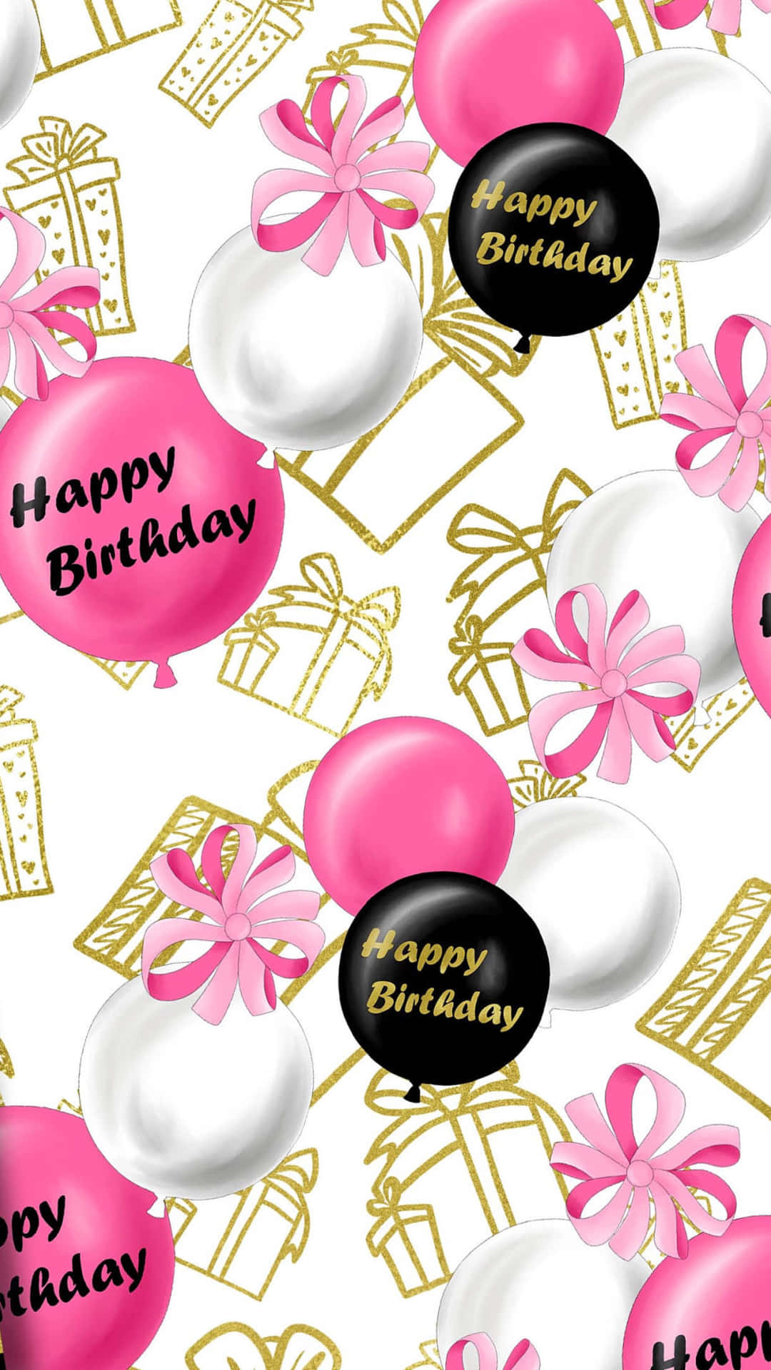 Pink Birthday Decorations Background