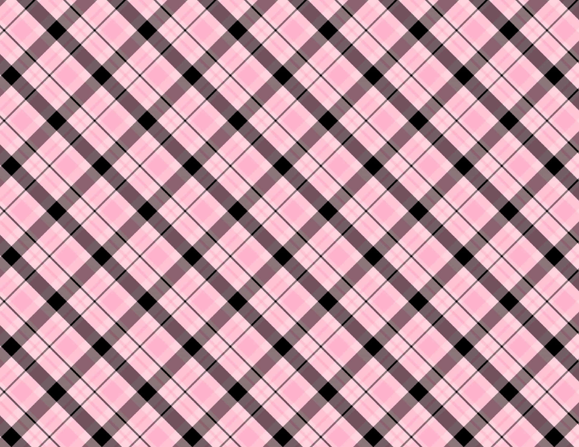 Pink Black Minimalist Plaid Background