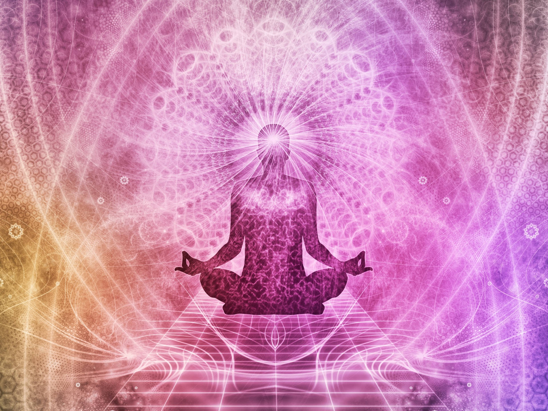 Pink Blown Body Chakra Art Background