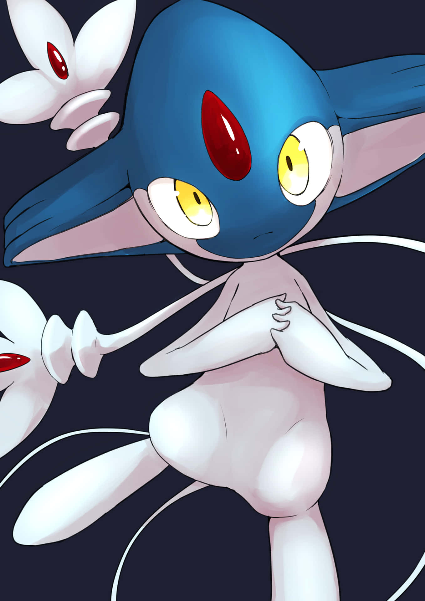 Pink Blue Azelf Pokemon Background