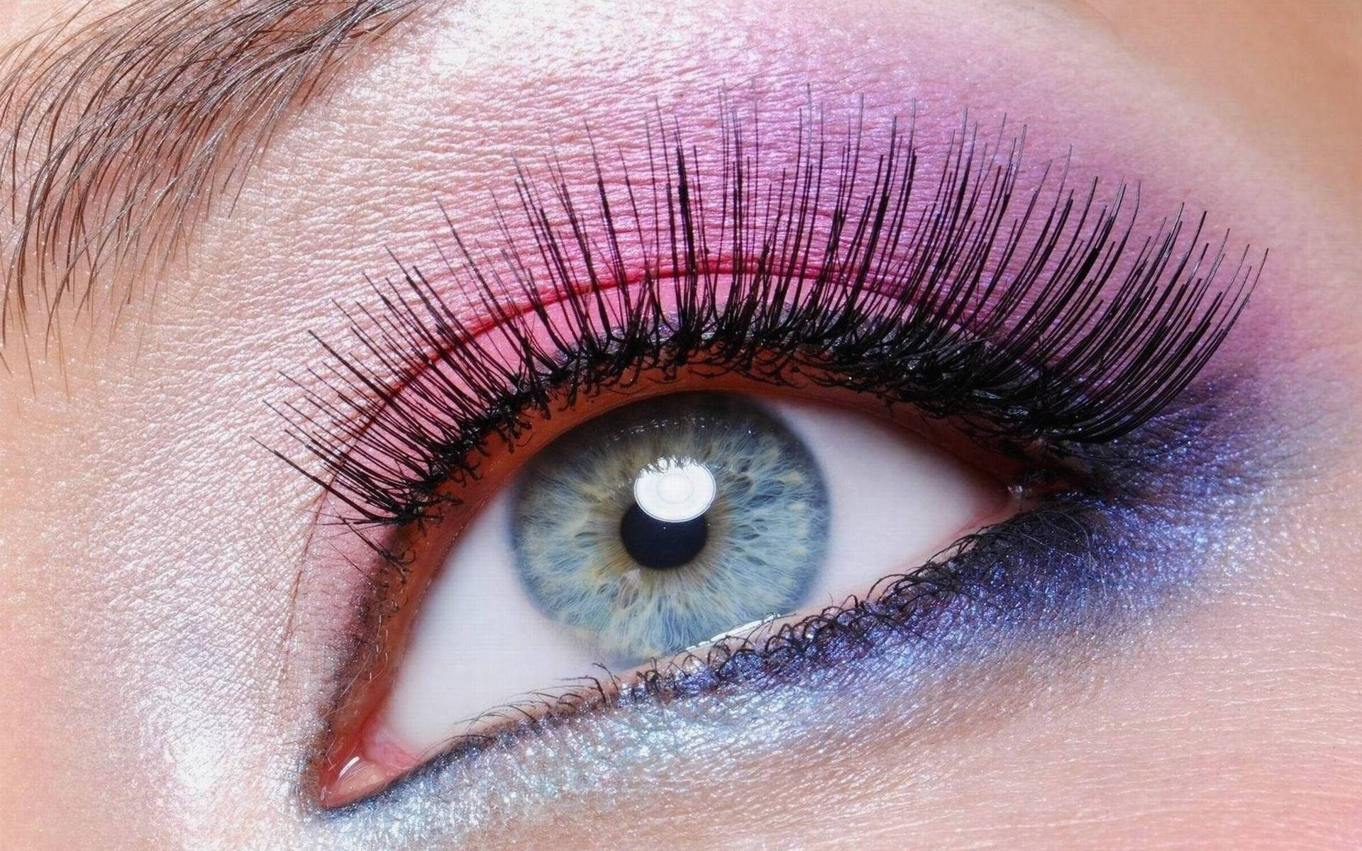 Pink & Blue Eye Makeup Background