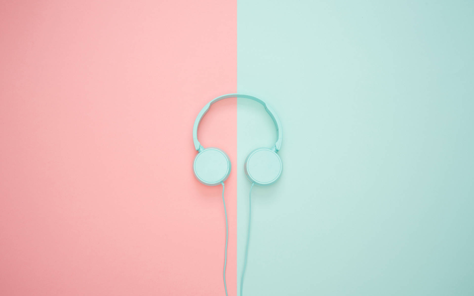 Pink Blue Headphones Pastel Aesthetic Tumblr Laptop Background