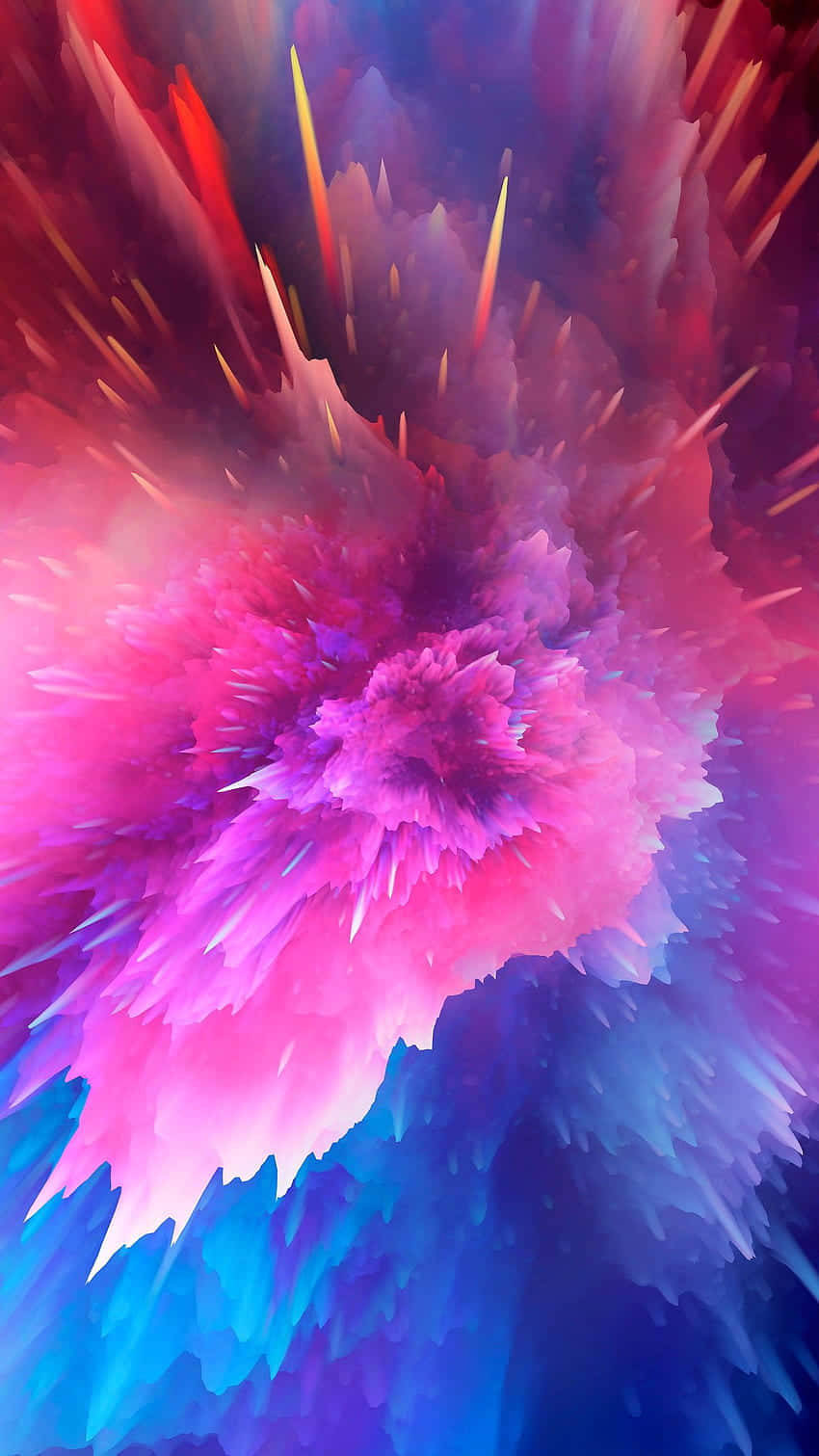 Pink Blue Smoke Paint Splash Background