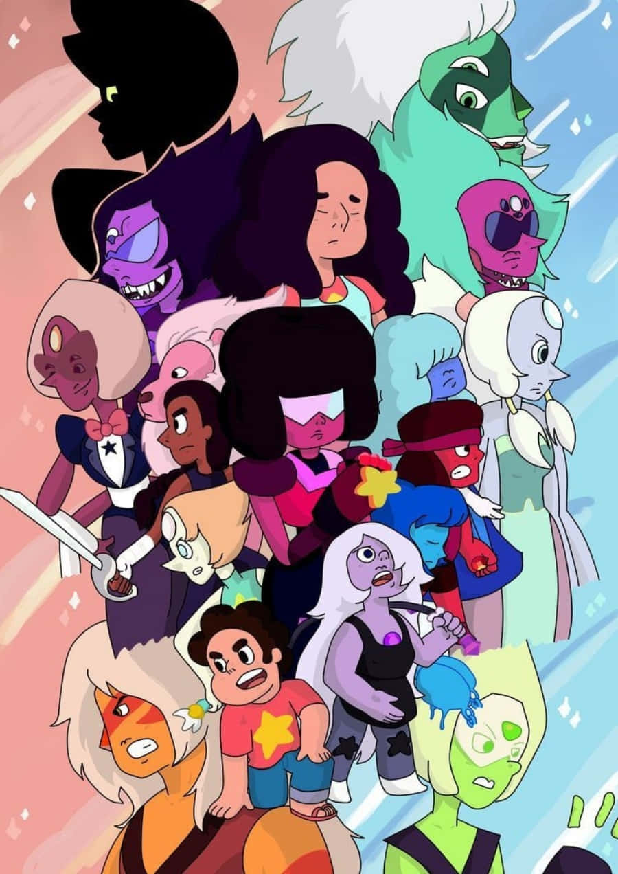 Pink Blue Steven Universe Characters