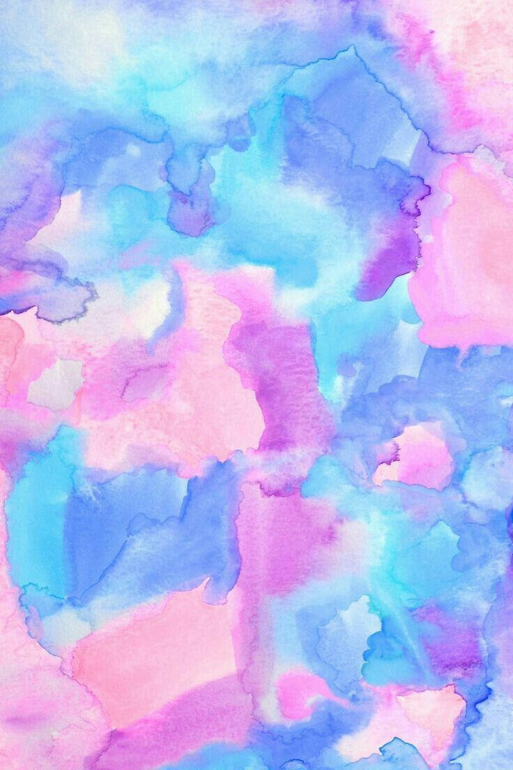 Pink Blue Watercolor Mix